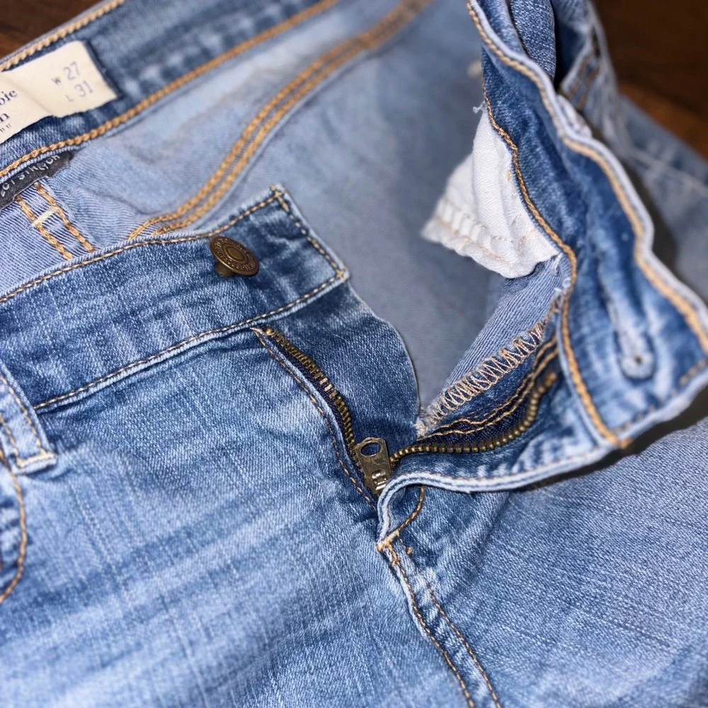 Abercrombie & Fitch‎ Perfect Stretch Skinny Jeans Light Wash Blue WOM 4L W27 L31